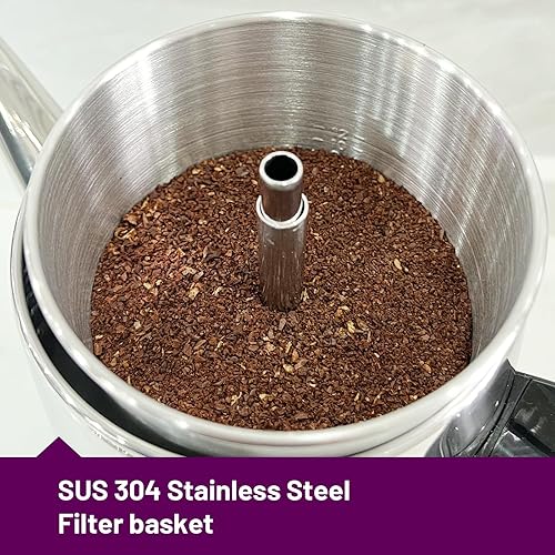 Miniatura 5 de Percolador clásico de 12 tazas, PC-9822, acero inoxidable con mantener el calor, servicio inalámbrico (pulido espejo)