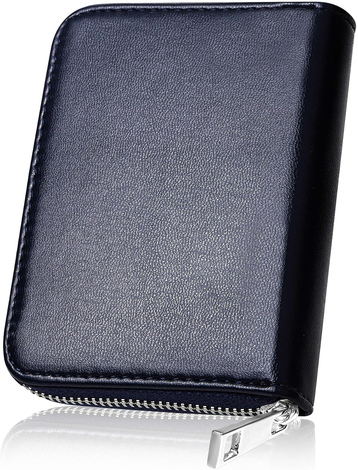 ムラ] メンズ レディース じゃばら財布 お札が折れない コンパクト 軽量 2つ折り財布 ネイビー 【クーポン利用20%OFF】 ミニ財布 レディース  お札が折れない 牛革 カードケース じゃばらミニ財布 財布 コンパクト 大容量 小銭入れ付き 二つ折り財布 ラウンドファスナー ...