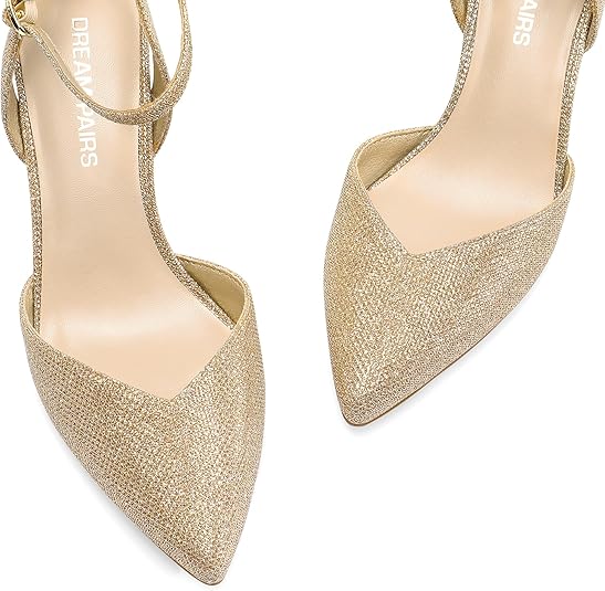 DREAM PAIRS Vrouwen gesloten puntige teen hoge dikke hakken pumps