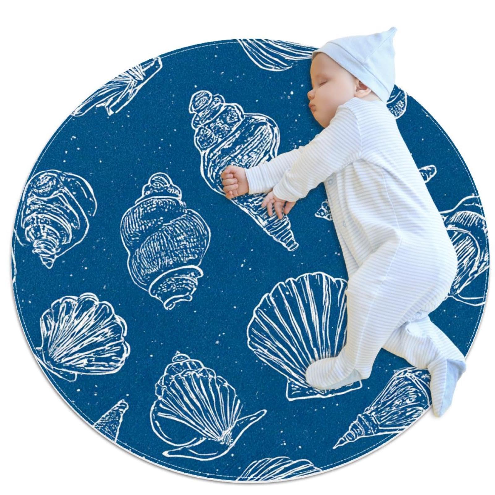 Tapis de salle de bain coquillages style marin pour chambre et canapé