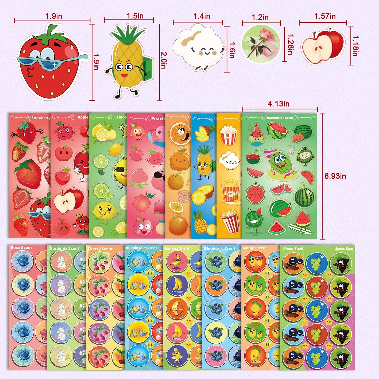 HORIECHALY Scratch and Sniff Stickers, 80 Sheets 16 Different Scents, Best Choice for Kids & Teachers & Parents as Reward Stickers, Gift, Party Favor, Goodie. Awesome Smelly Stickers. : Toys & Games