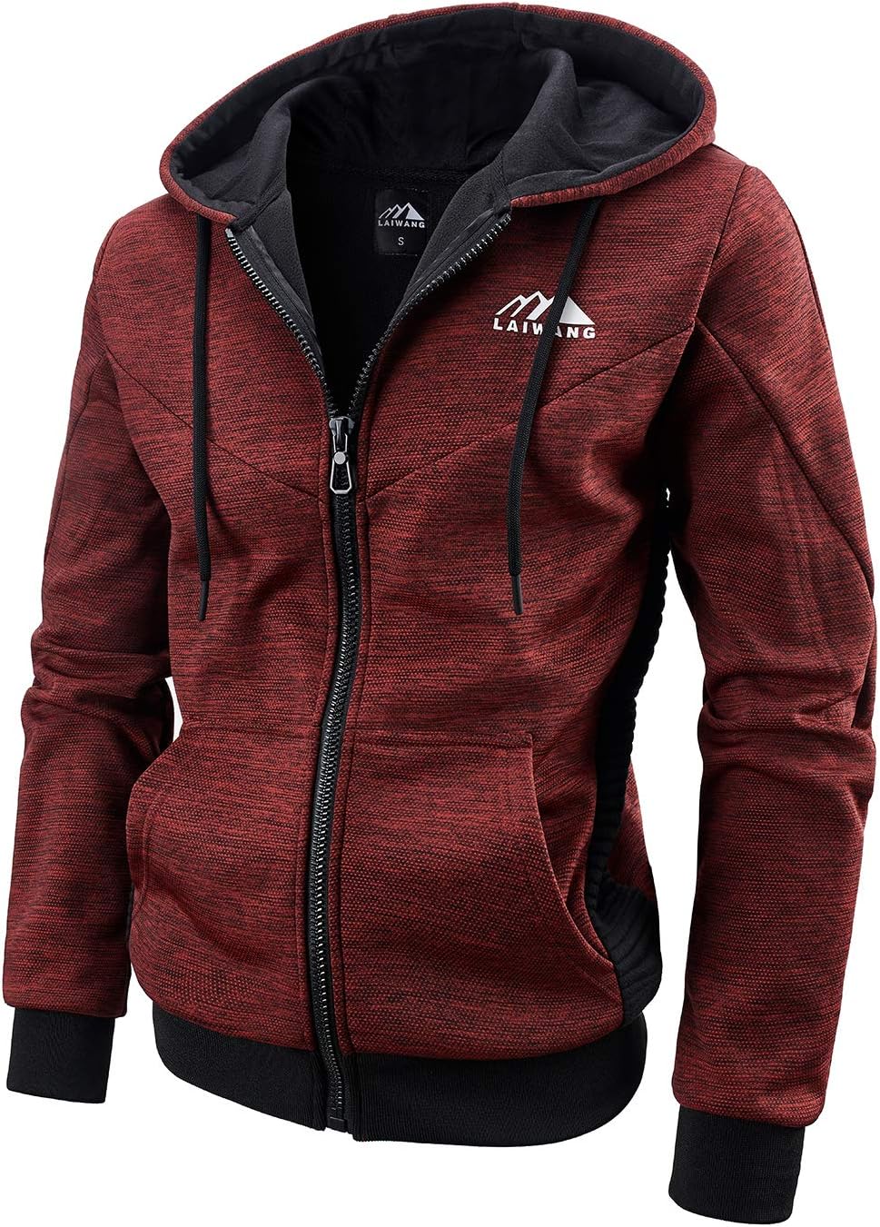 Men's Color Block Hoodie-Full Zip Ultimate Heavyweight Fleece Hoodie-Camo zip up hoodie With Kanga Pocket