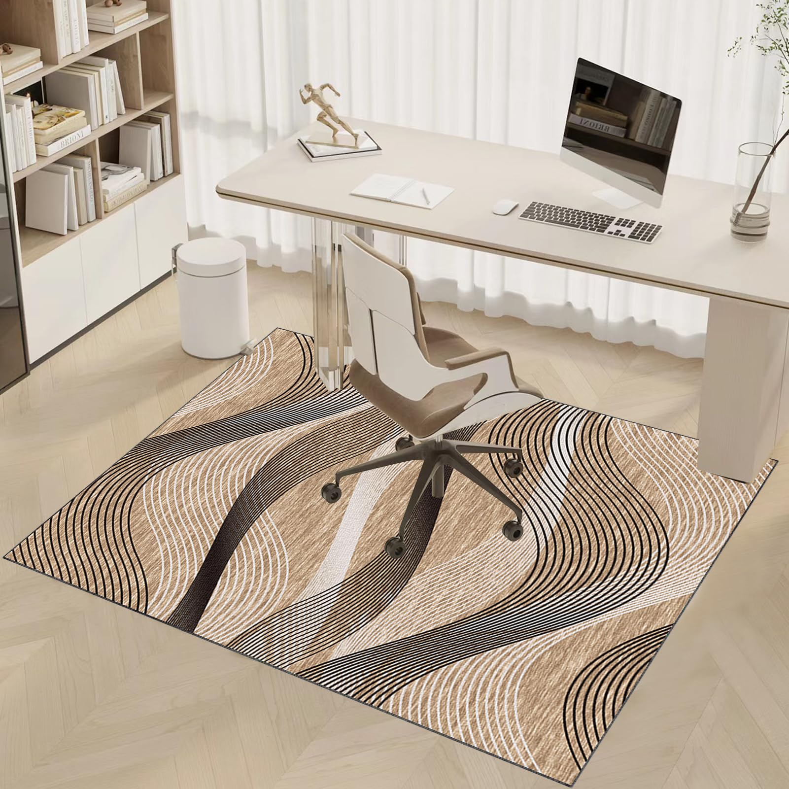 Tapis Gaming Sol pour Sols durs, Tapis de Chaise pour Moquette et Parquet, Tapis de Protection de Sol, Tapis Chaise Gaming Antidérapant, Tapis protège-Sol pour Chaise de Bureau 140 x 180 cm