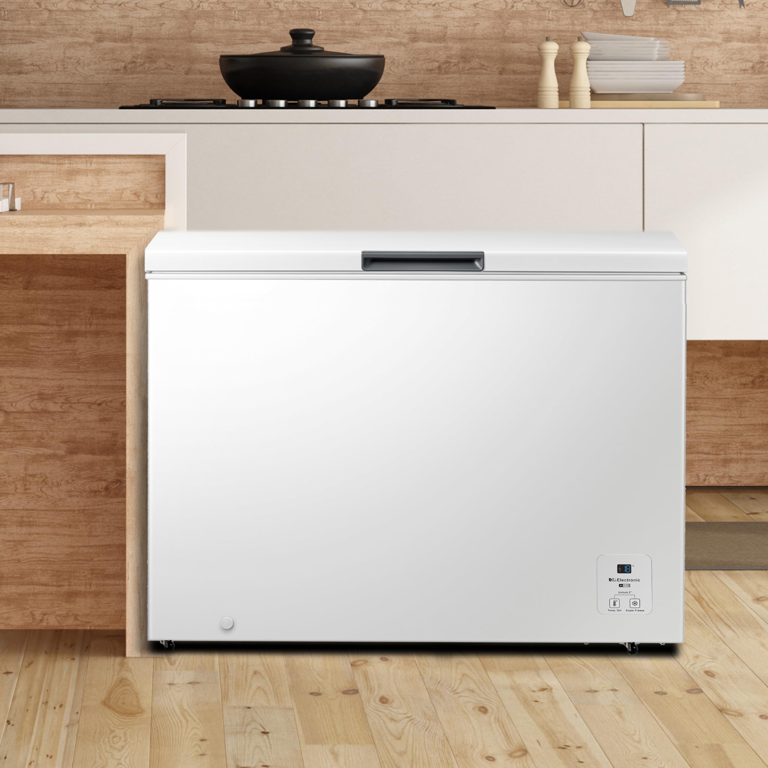 Hisense FC321D4AWLE Congelatore a Pozzo 248 L di capacità, Silenzioso 40 dB, Bianco, LxPxA 96,3x 63 x 84,7 cm