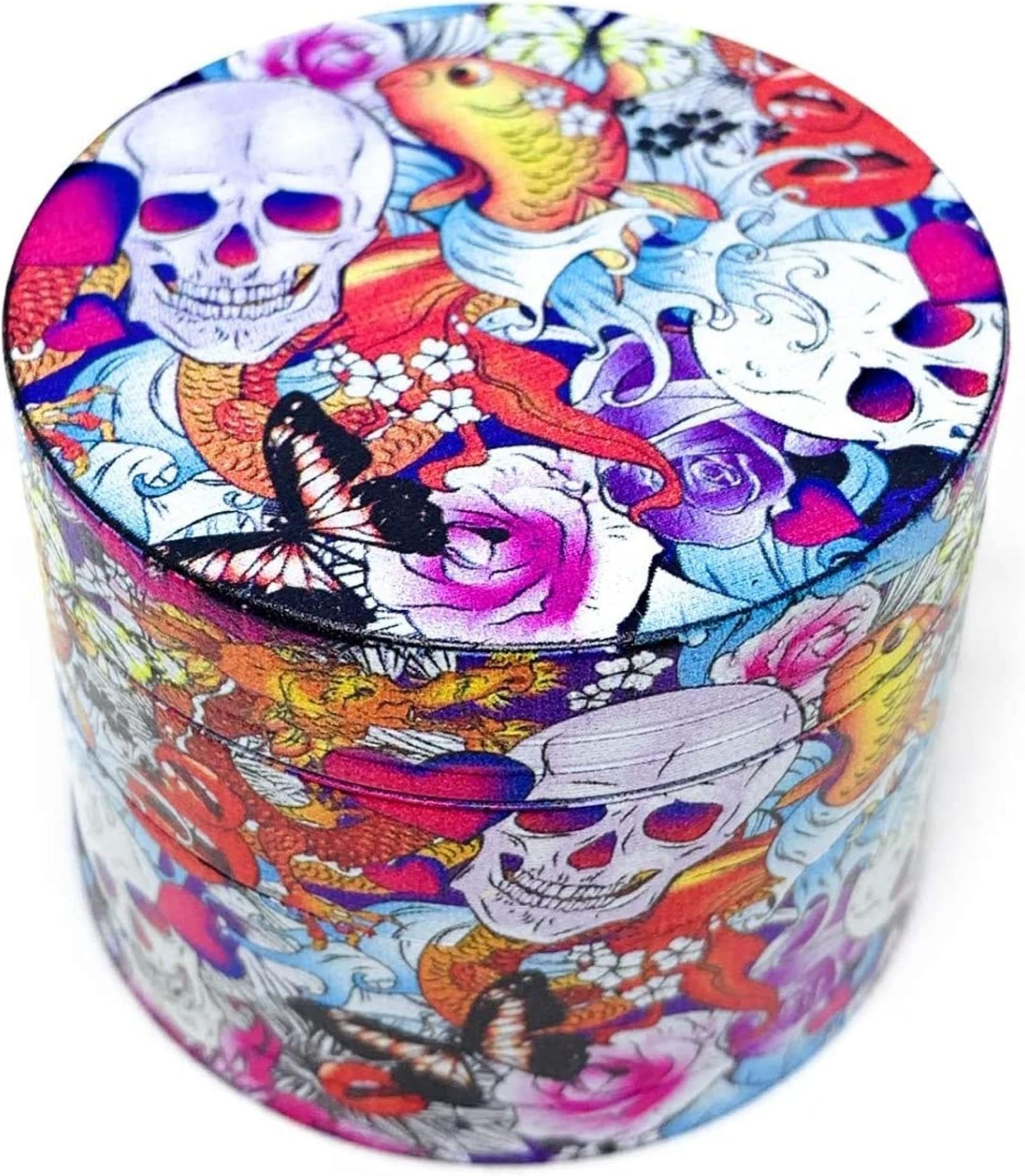 Grinder 50mm Diameter 4 Layers Full Image Skull Koi Carp