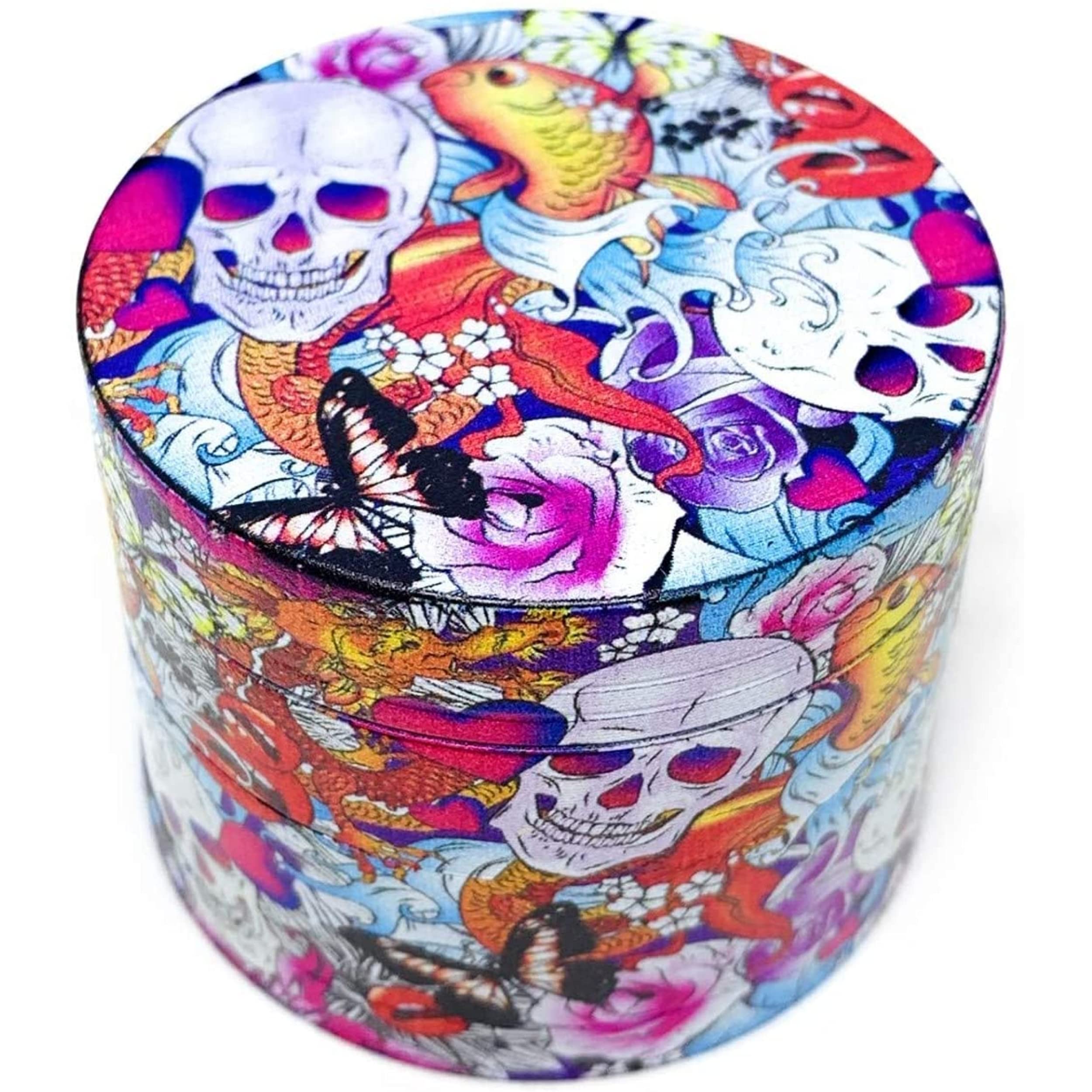 Grinder 50mm Diameter 4 Layers Full Image Skull Koi Carp