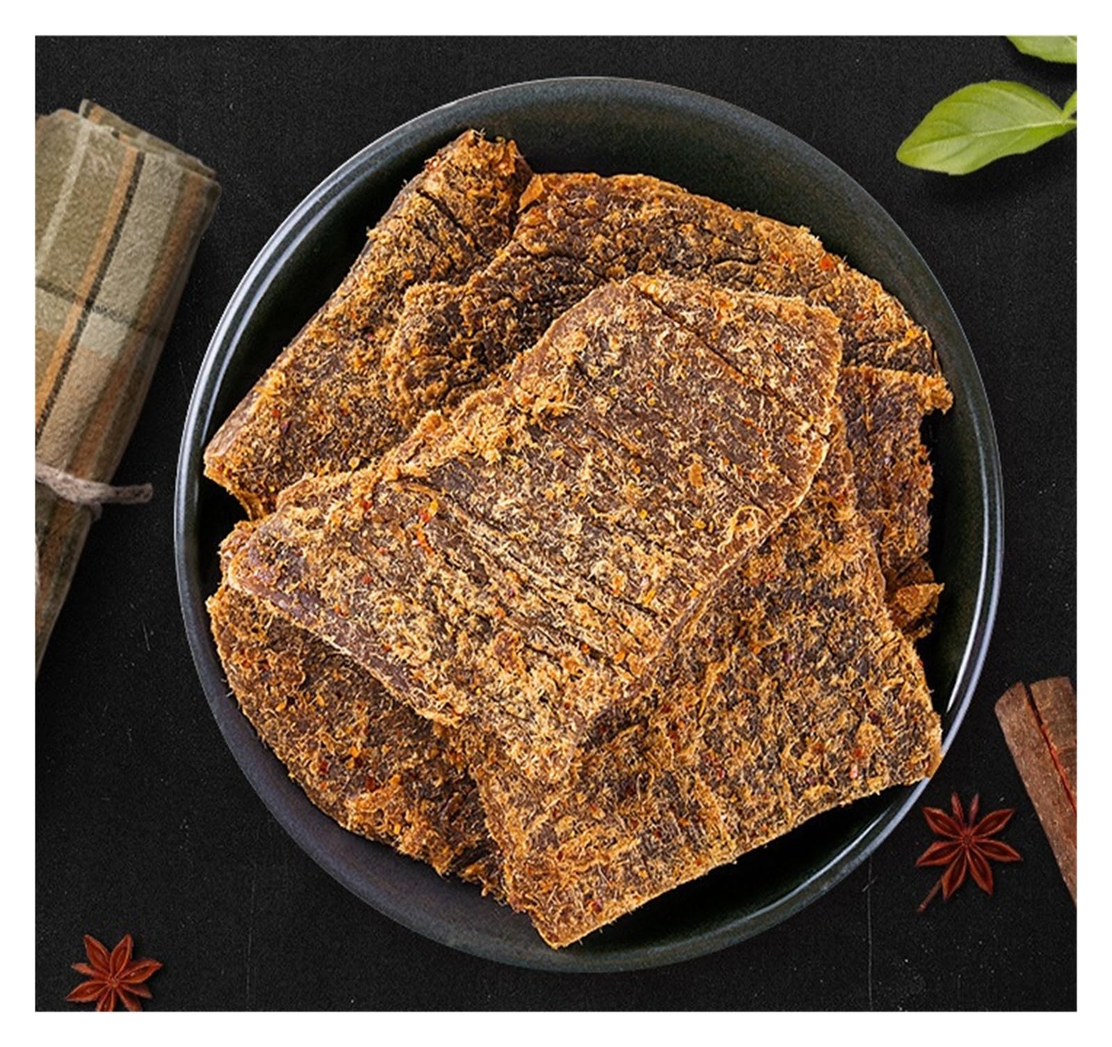 50 g de carne de res en rodajas con cinco especias, córtela con la mano y saboree el rico sabor carnoso.(4bag)