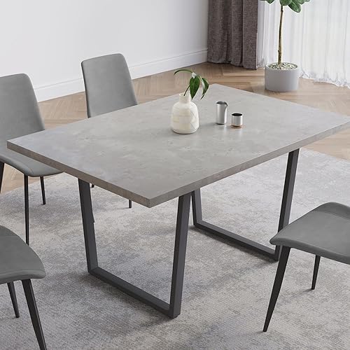 Miniatura 7 de Juego de mesa de comedor de 5 piezas, mesa de cocina moderna de 42.9 pulgadas y sillas de comedor de cuero para cocina y comedor (mesa + 4 sillas