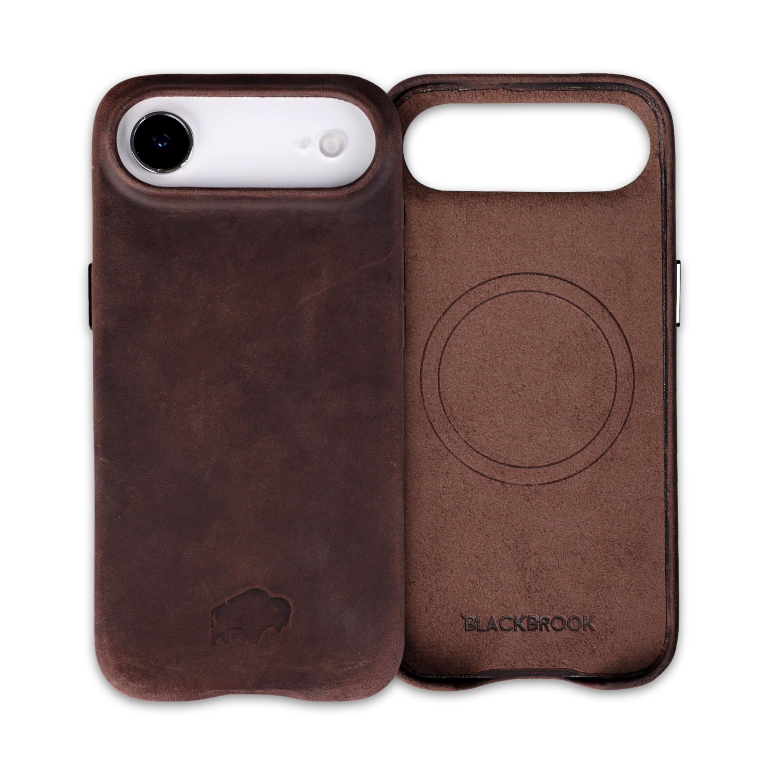 BLACKBROOK Leather Case for iPhone Air Arden Handcrafted Slim Snap-On Cover Full Grain Leather MagSafe Compatible Camera Screen