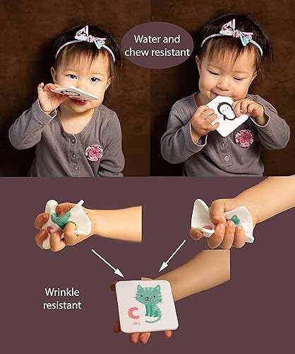 Miniatura 2 de Tarjetas flash del alfabeto de animales a juego, 52 fieltros, juego de animales y letras para tablero de franela | Juego de memoria de tarjetas de