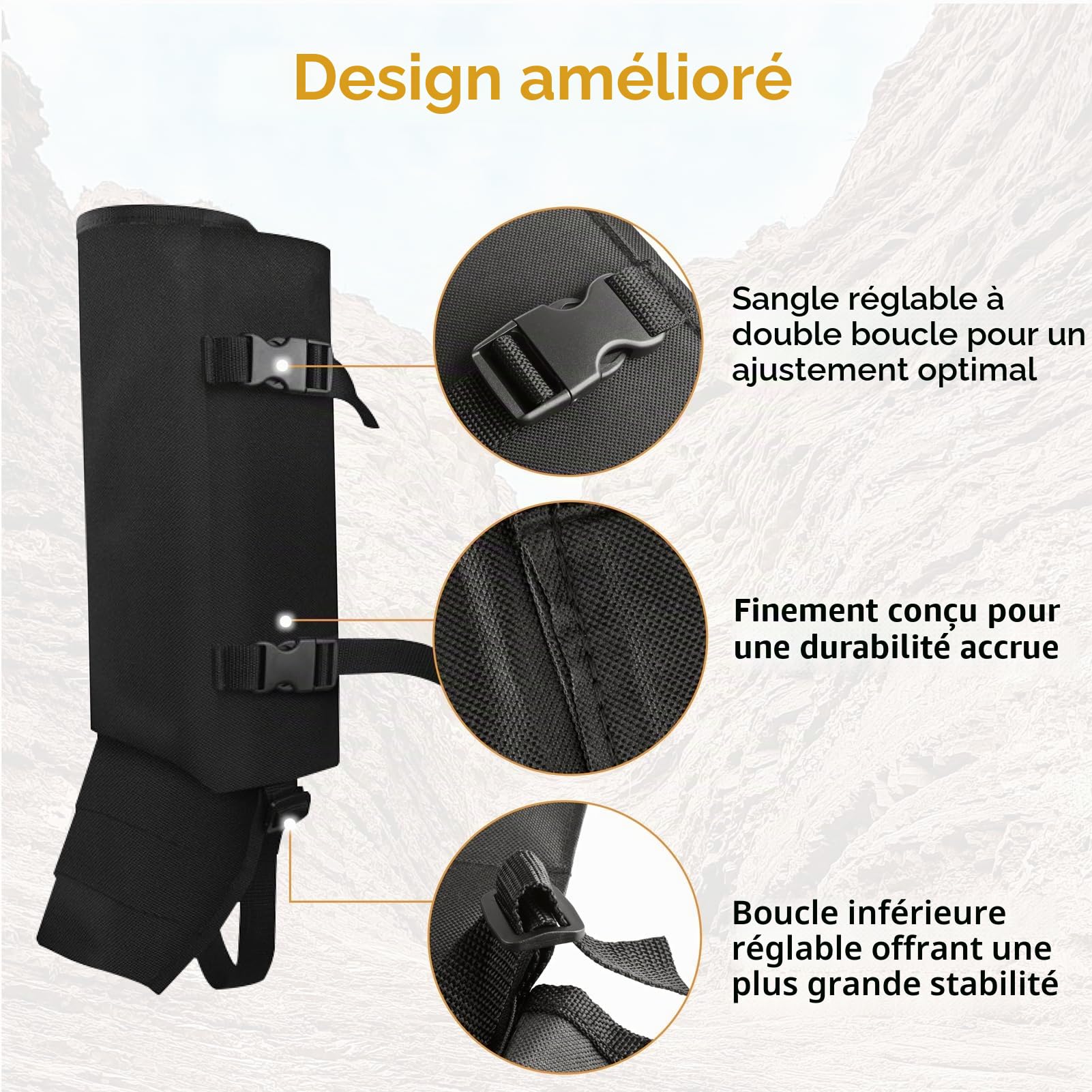 Azarxis Guêtres Couvre-Jambes Anti-Morsure de Serpent Protection des Jambes pour Homme Femme Randonnée Chasse