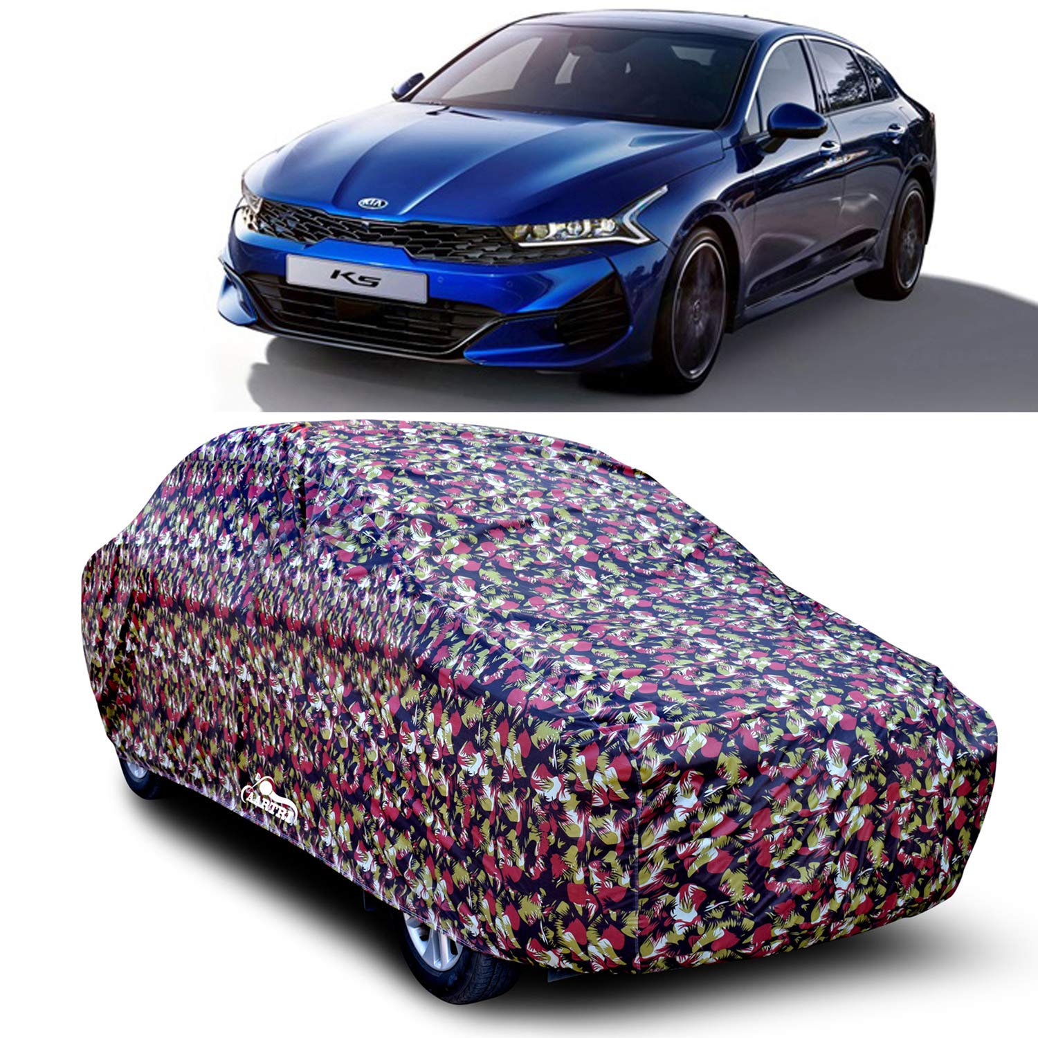Presents Quality Water Resistant Car Cover for KIA Optima K5 Year(2019-20) (Military Color Without Mirror Pocket)