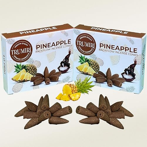 Miniatura 8 de Conos de incienso de reflujo de piña  Total de 20 conos de incienso en cascada  Paquete doble de 10 conos de incienso de reflujo  Conos de incienso
