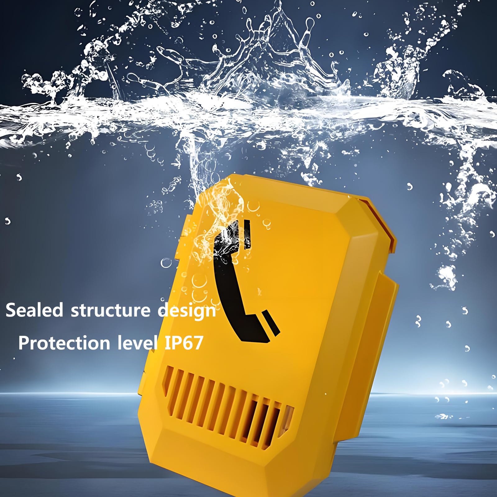 Telefono Emergenza E Sicurezza, Telefono Antideflagrante Con Allarme Sonoro E Luminoso, Connessione Rete IP,supporto Protocollo SIP2.0, Altoparlante Esterno Collegato,per Centrali Elettriche Ecc