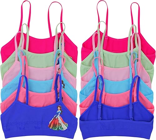 Miniatura 4 de ToBeInStyle Paquete de 6 sujetadores de entrenamiento con estampado divertido sin varillas y sin relleno para niña