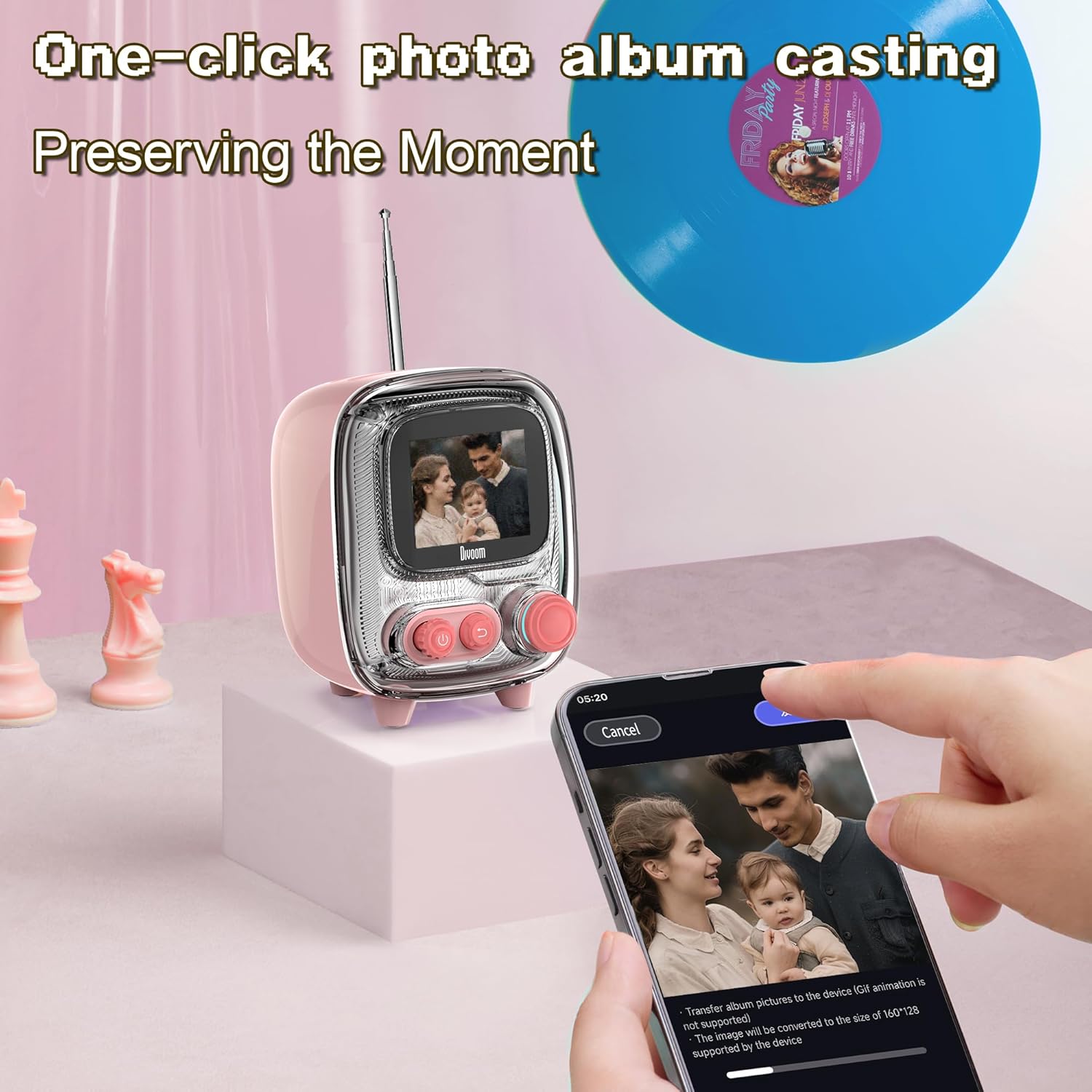 Times Gate Cute Gaming Digital Clock with Smart App-Controlled and Ditoo Retro Pixel Art Game Bluetooth Speaker and Tiivoo-2 Pixel Art Retro Bluetooth Speaker with FM Radio