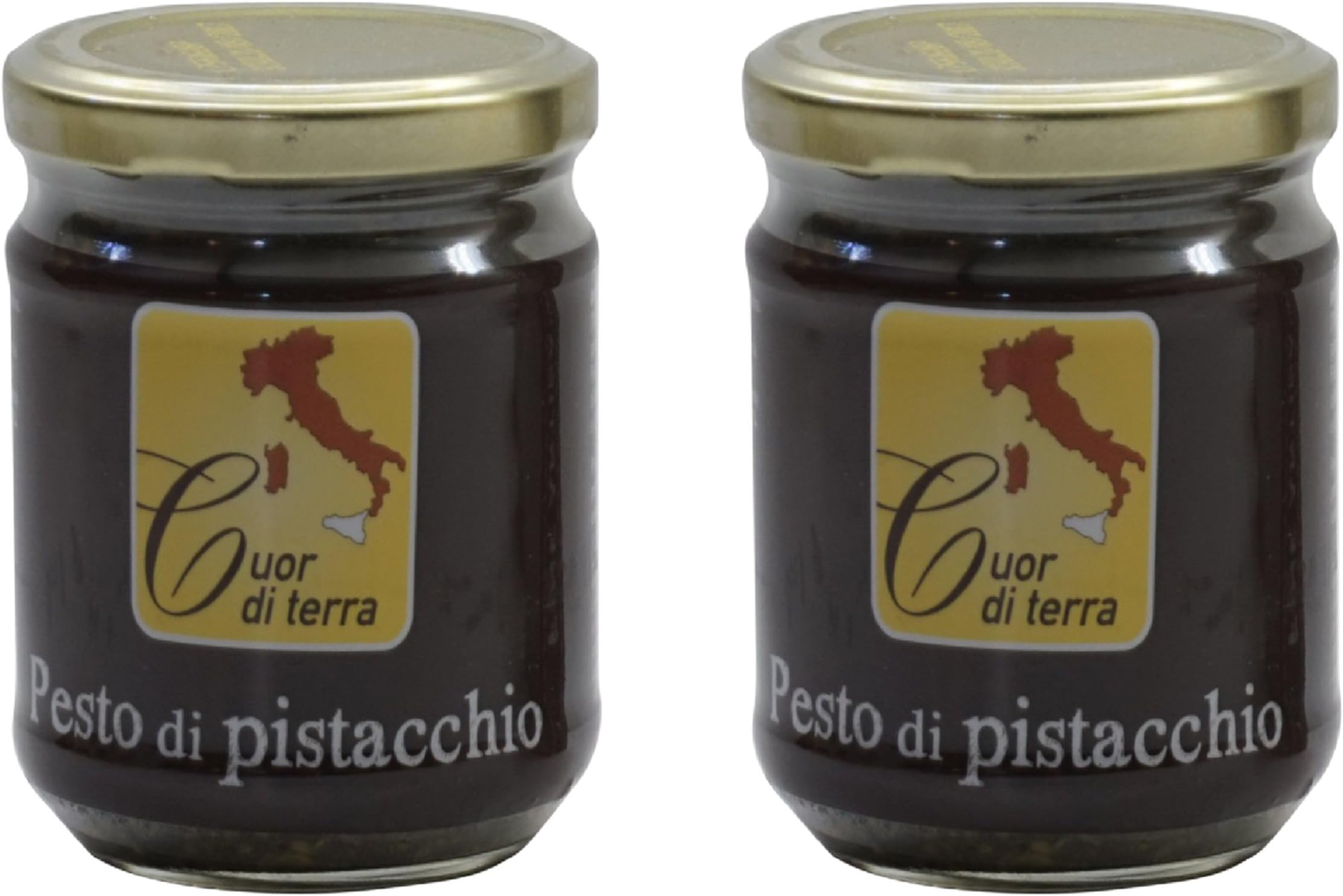 Cuor di terra: "Pesto Di Pistacchio" ("Pistachio Pesto") 6.42 Fluid Ounce (190ml) Packages (Pack of 2) [ Italian Import ]