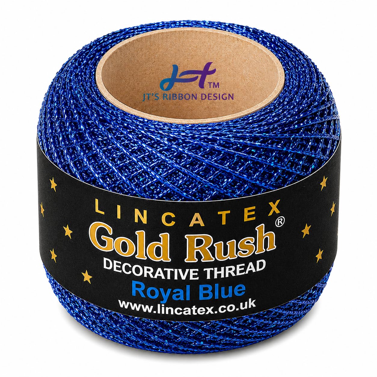 LINCATEX Gold Rush Metallic Decorative Thread 80 Metre Rolls 20 Colours (Royal Blue)