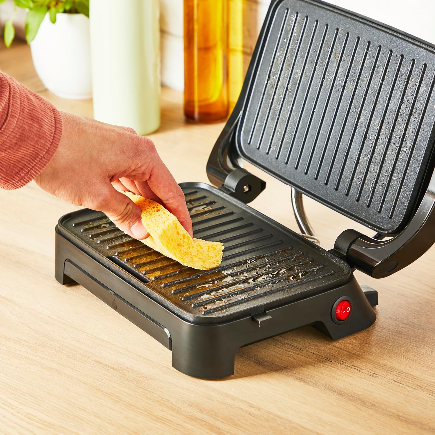 Tefal Inicio Compact 2-in-1 Kontakt- und Paninigrill 1000 W Edelstahl GC270D10