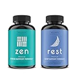 WellPath Zen Mood Support + Rest Valerian Root Sleep Aid Supplements 2 Pack - Ultimate Combination for Calm Mood, Energy & Natural Sleep Support - L-Theanine & Other Natural Ingredients - 60 Cts Each