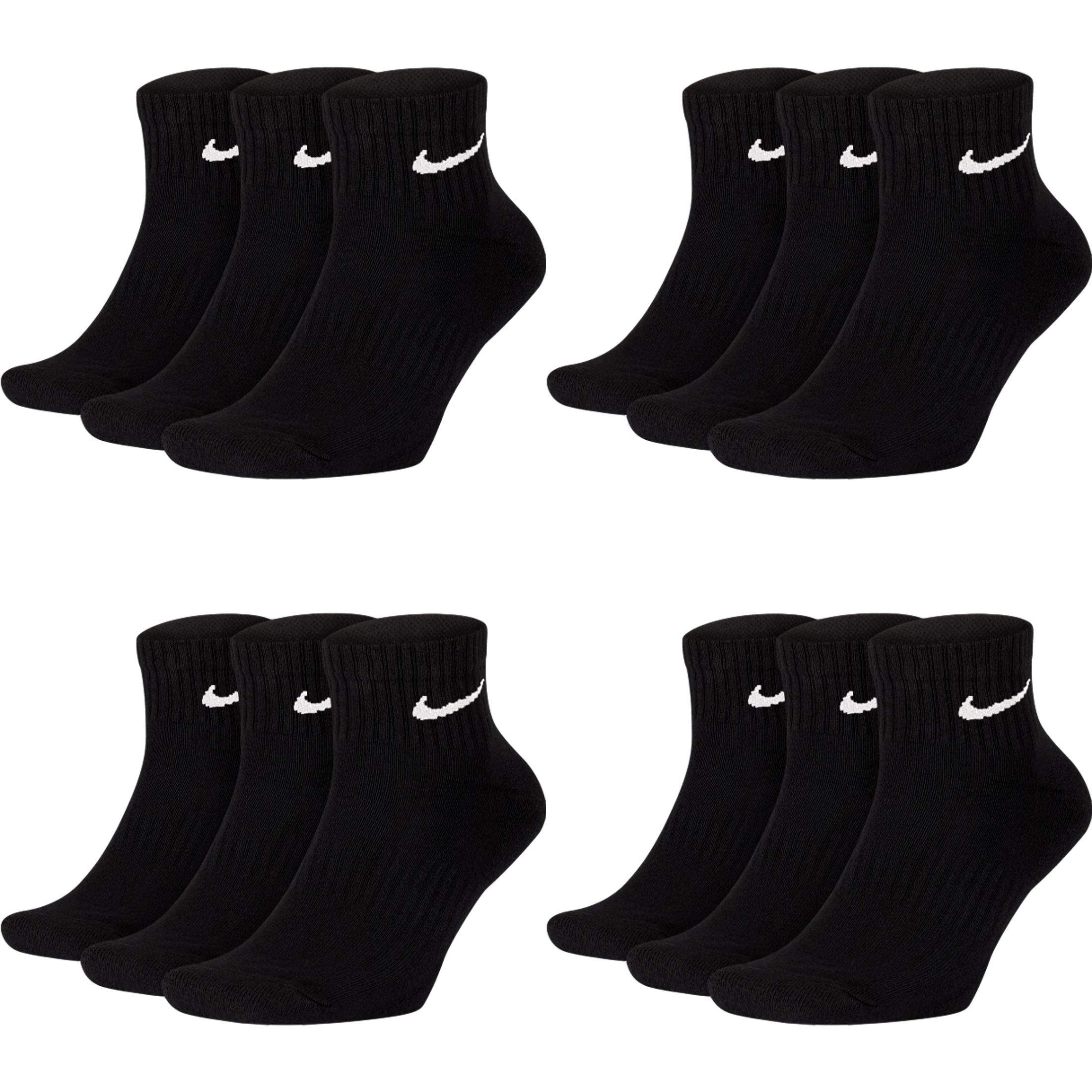 Nike Confezione da 3 paia di calze da uomo Everyday Cushion Ankle 12 paia di colore nero. 34/38 EU