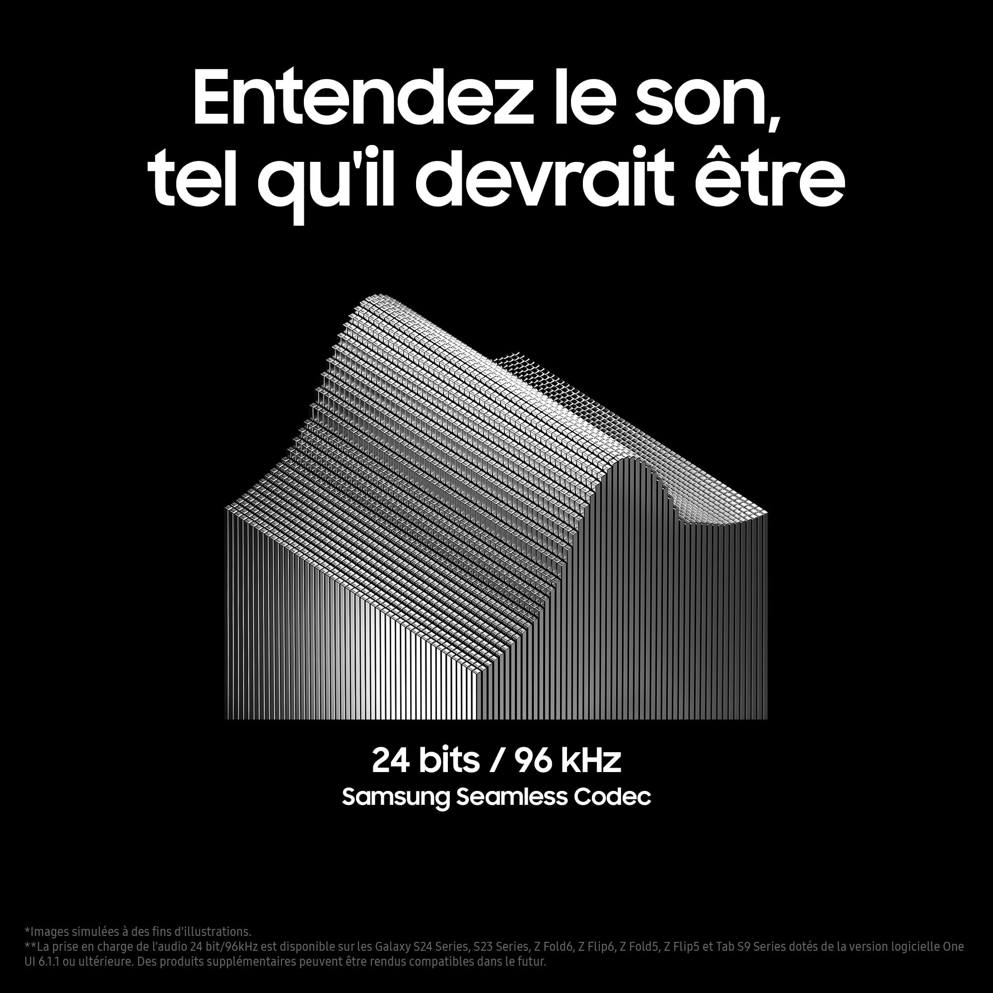 Samsung Galaxy Buds3 Pro, Écouteurs sans Fil, Réduction Active de Bruit, Bluetooth, Blanc, Audio 360, Galaxy AI, Chargeur Secteur Inclus, (Version FR) [Exclusivité Amazon]