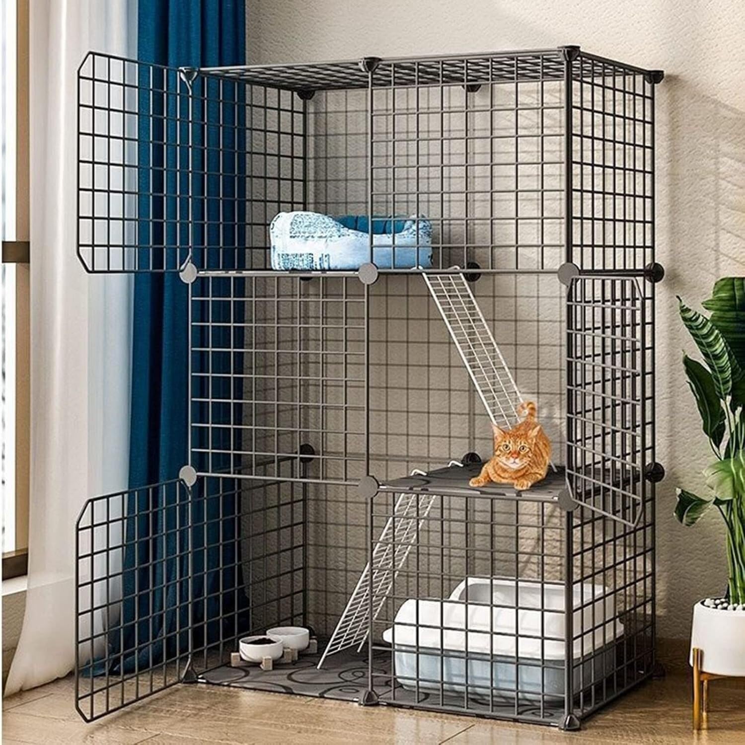 Recinto for Animali Domestici: Fai da Te, con Porta e for Gattini(75 * 49 * 109cm)