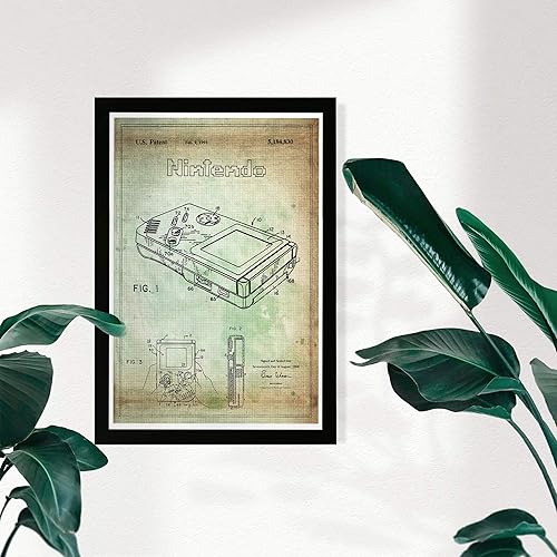 Miniatura 2 de Wynwood Studio Obras artísticas enmarcadas de entretenimiento y pasatiempos para pared, diseño de videojuegos 'Gameboy 1993', decoración del hogar,