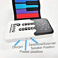 Vista 3 de Piano electrónico de música digital enrollable de 49 teclas, recargable, función de grabación, 8 tonos, 6 canciones de demostración educativas