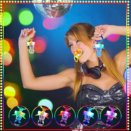 Miniatura 4 de 30 chupetes LED con luz LED, chupete intermitente, silbato LED, chupete para rave, chupete brillante que brilla en la oscuridad, recuerdos de fiesta