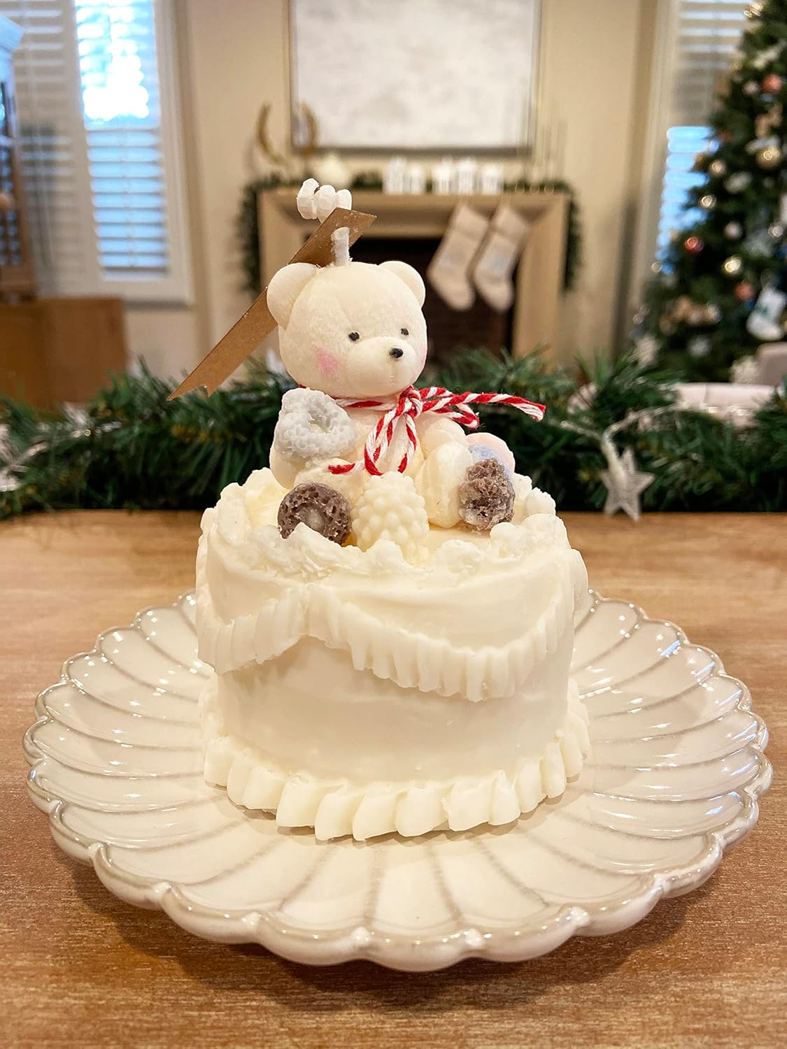 Cake Candle|Personalized Gifts|Friend Gifts|Candles|Home Decor|self Gift|Birthday Gift|Gift for her|Cute Candles|Dessert Candles|Pillar (Cream)