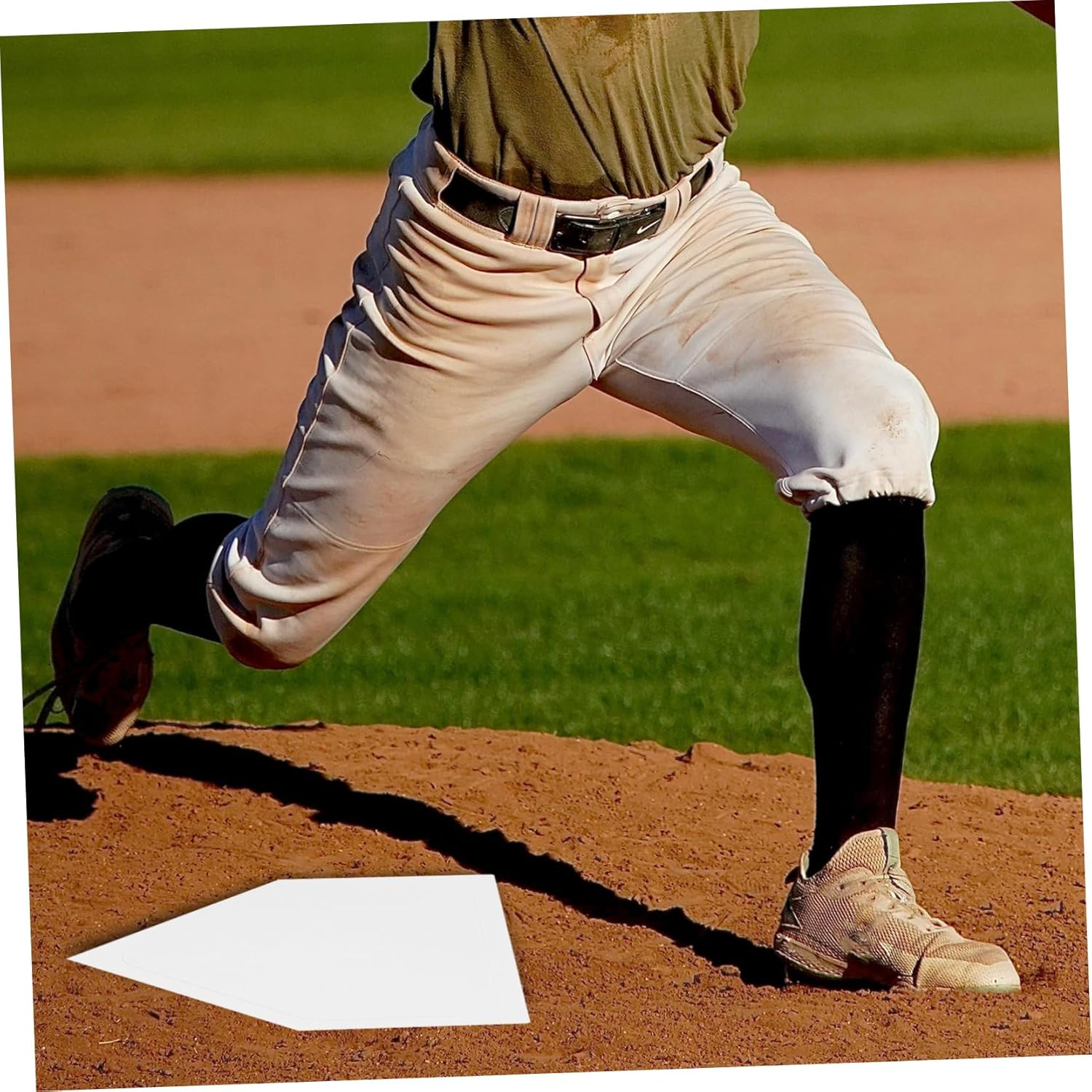 Baseball Field Bases 5pcs Set Rubber Softball Teeball Kickball Bases Non Slip Pitcher Plate Portable for Practice