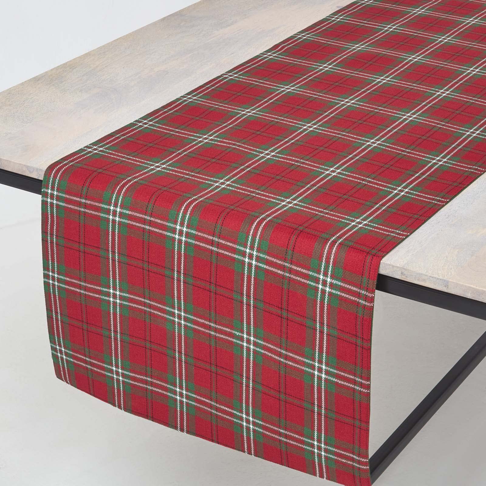 B&Q -  Cotton Christmas Prince Edward Tartan Table Runner