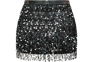 MYMORE Womens Sparkly Sequin Fringe Skirt - Dress Thatchannels Taylor Swift's Iconic Concert Outfit