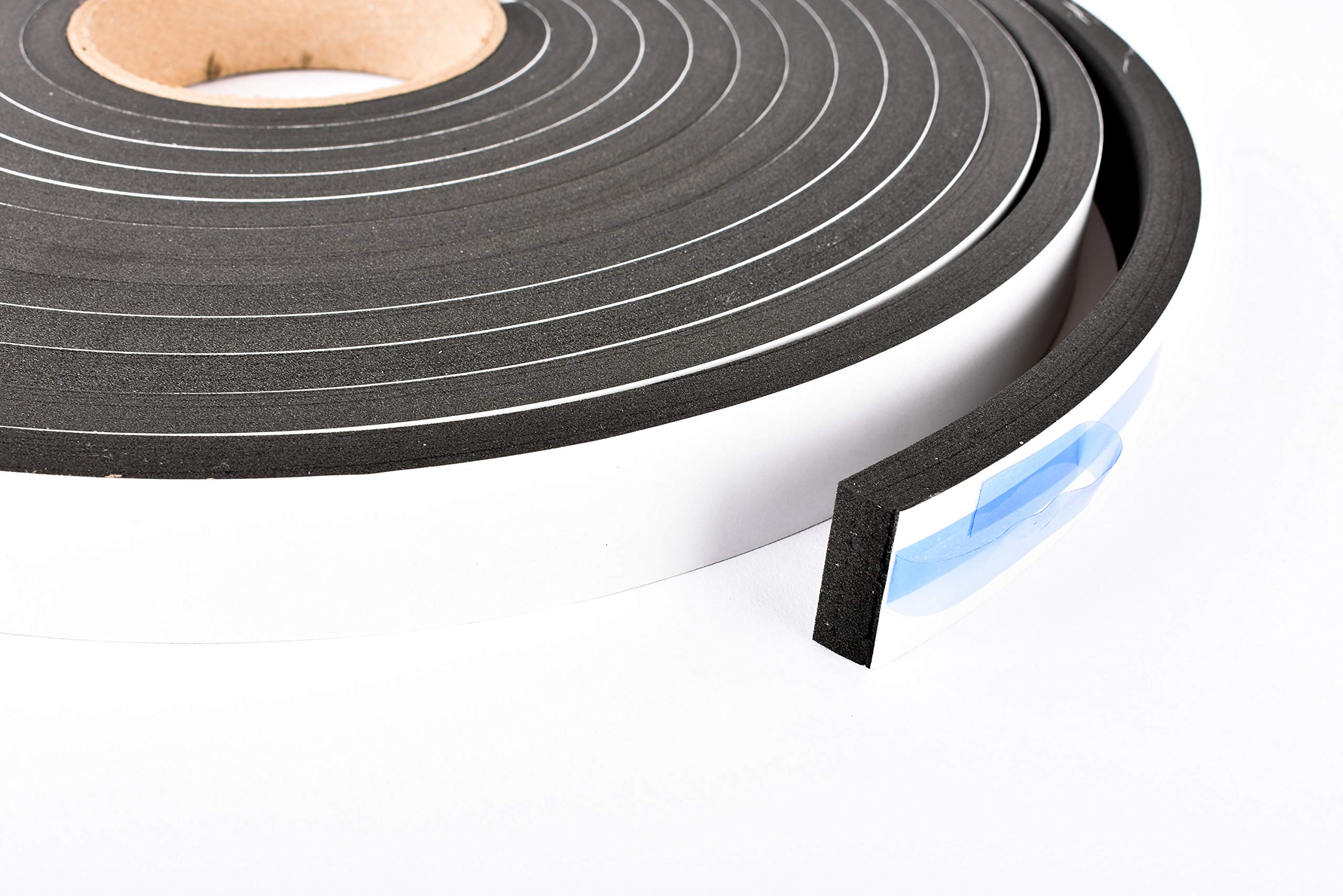 Sponge Neoprene Stripping W/Adhesive 1in Wide X 3/8in Thick X 25ft Long