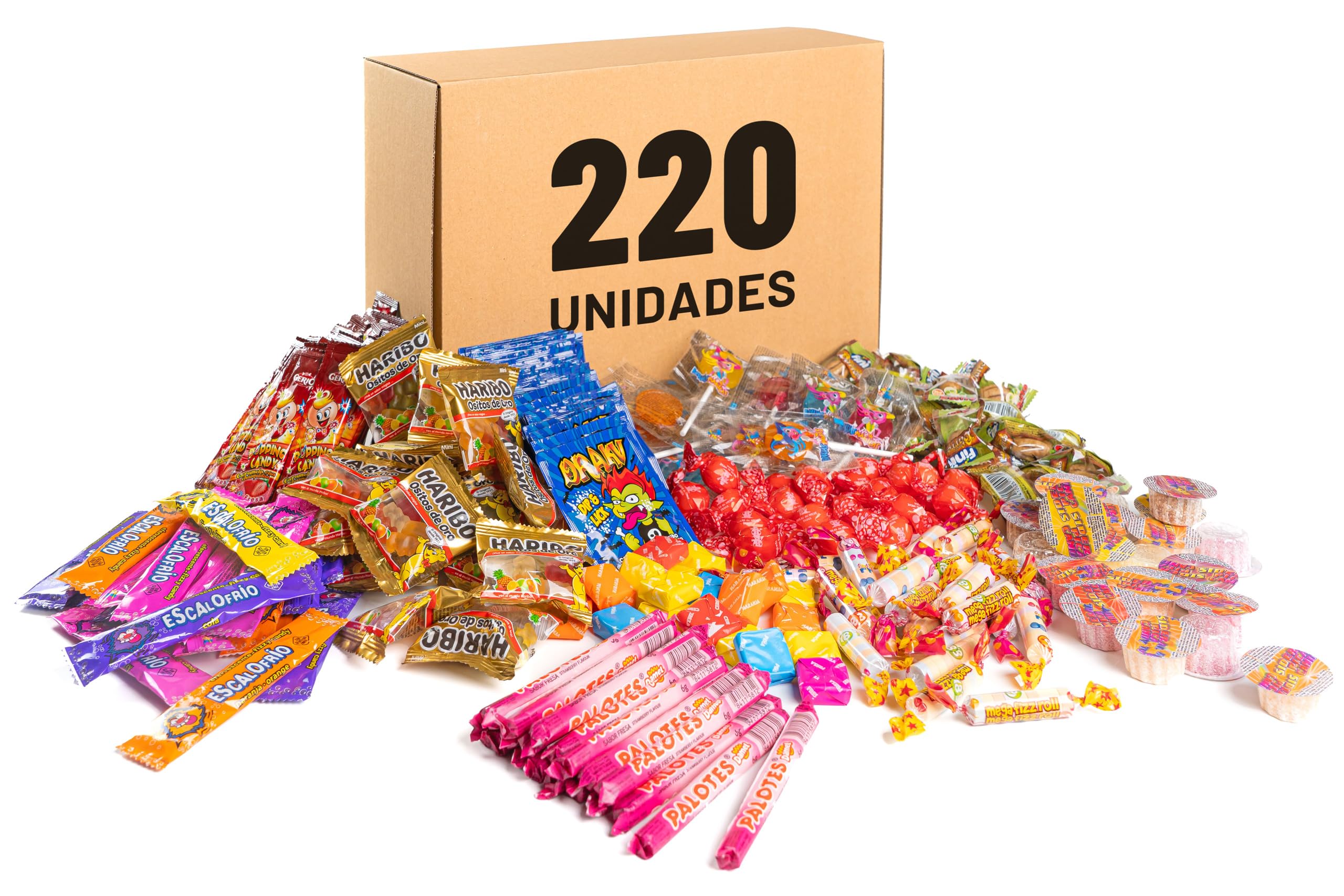 PARTYLAND Mega Pack 220 Dolci, Caramelle e Candy per feste per bambini, Compleanni, Halloween e Natale. Incartato individualment