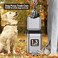 Vista 3 de CEROELDA Small Trash Can with Lid-5L/1.3 Gal,Outdoor Dog Poop Garbage Can-Farmhouse Retro Metal Waste Bin w/Step Pedal for Bathroom Bedroom 2-Acero