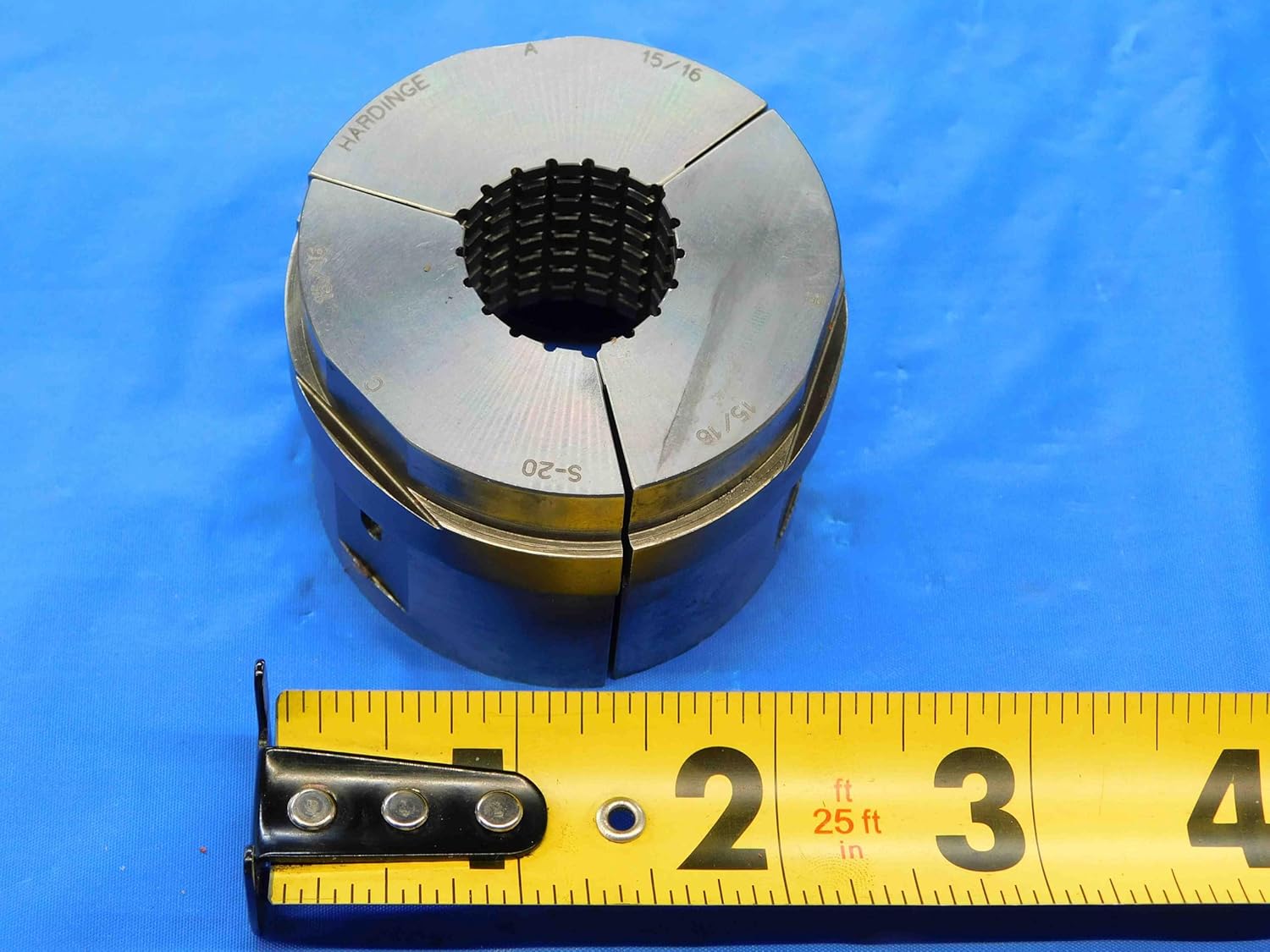 3pc Set HARDINGE S20 Collet Pads Round Serrated 15/16 .9375 USA Made - JC2736BH3