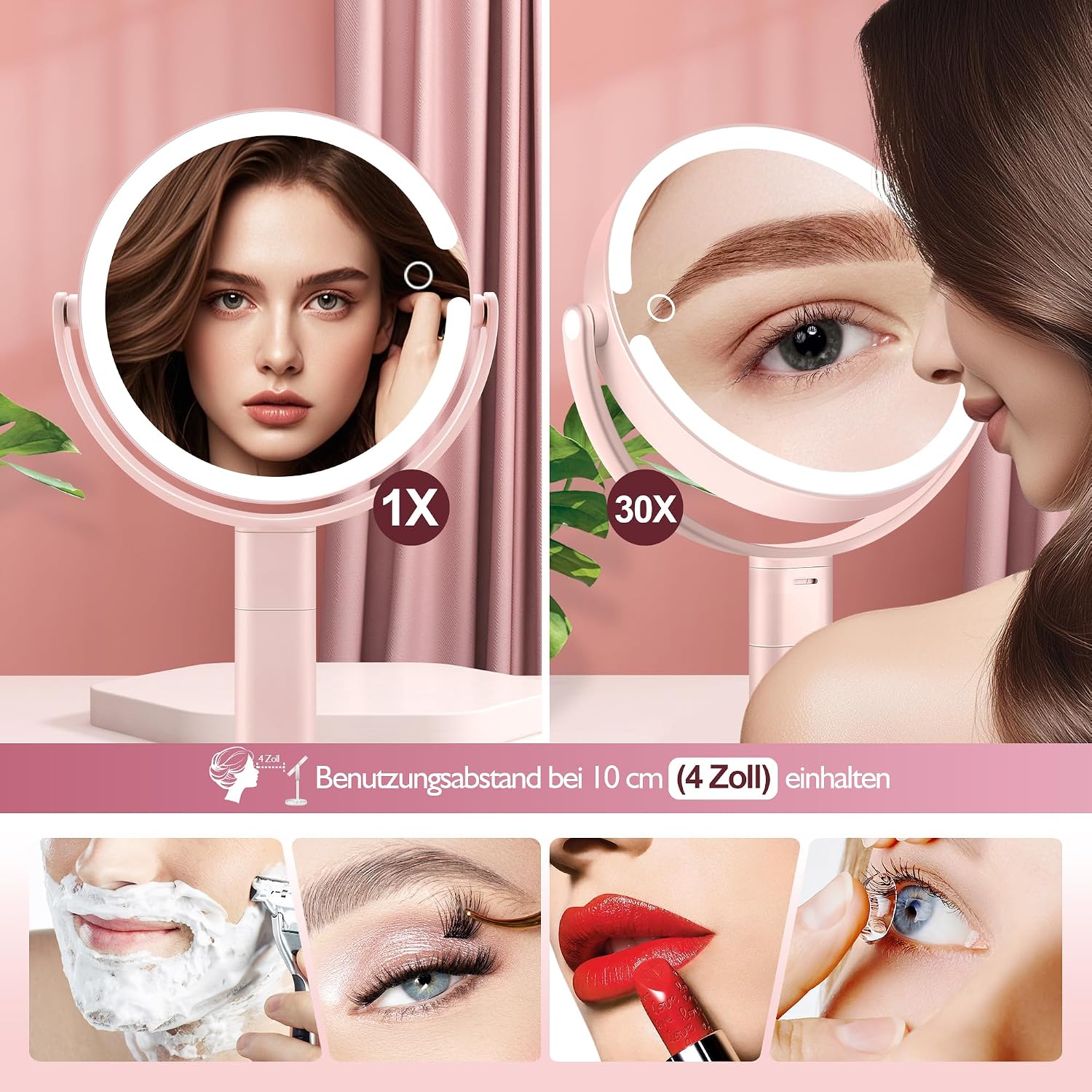 Pink-30x Height Adjustable