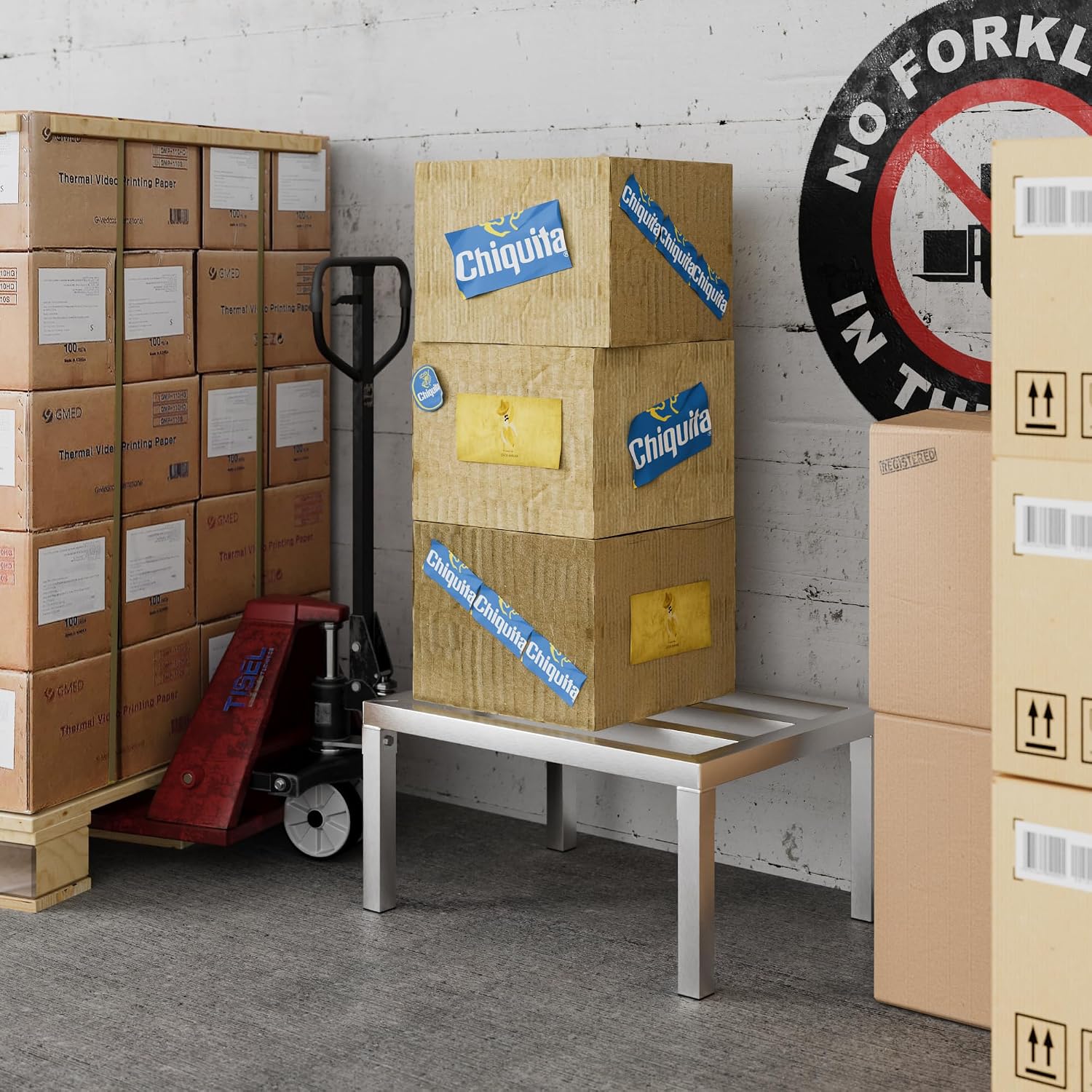 Aluminum Dunnage Rack | Storage in Restaurant, Kitchens and Garages and More! (24" Long x 18" Wide | Height: 12" Off The Floor)