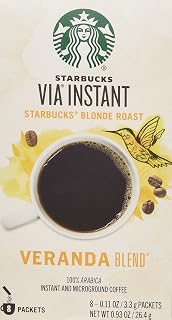 Coffee Via Ready Brew, Instant Coffee, Veranda flavor, 1 box of 8 individual servings