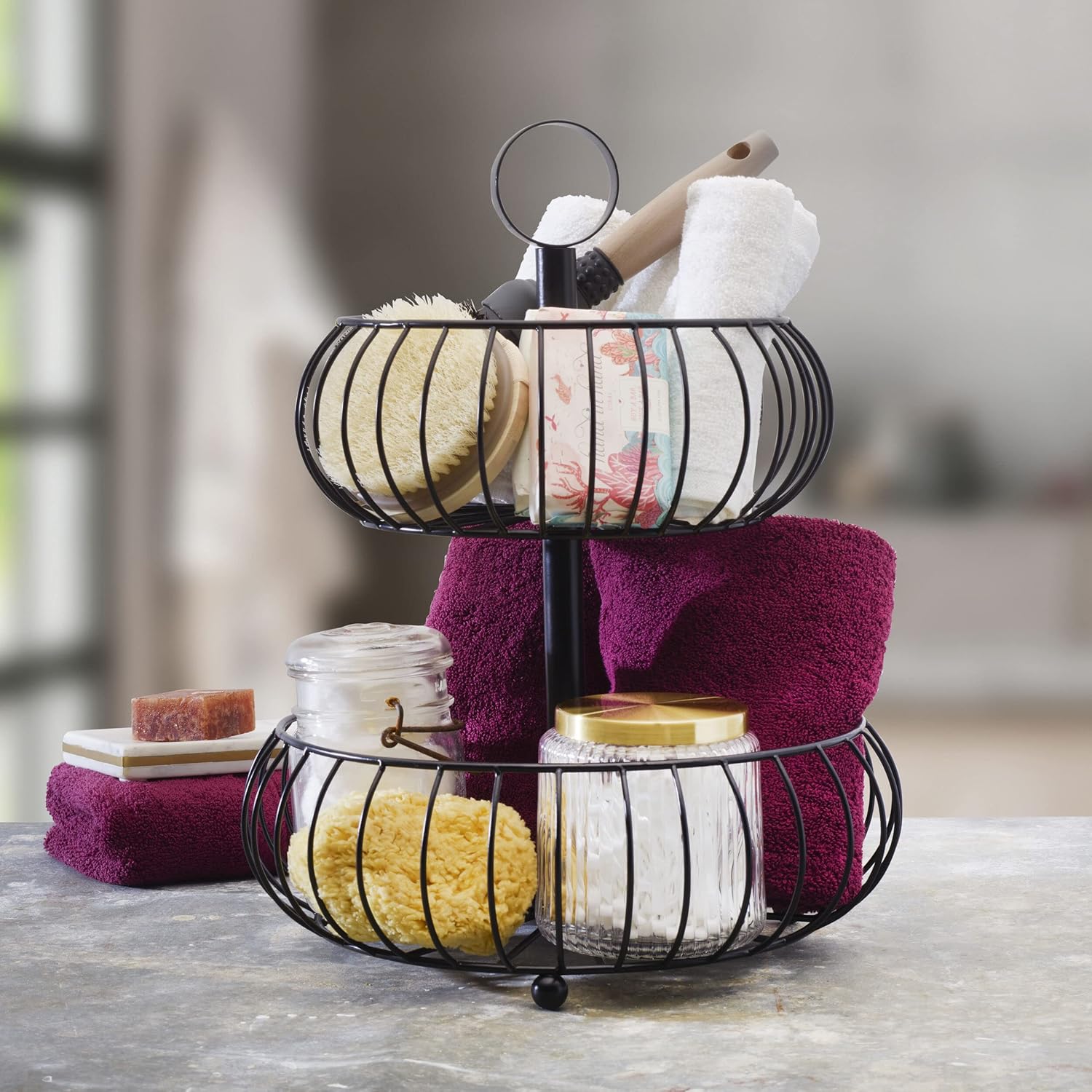 Gourmet Basics by Mikasa Monroes 2 Tier Fruit Storage Basket