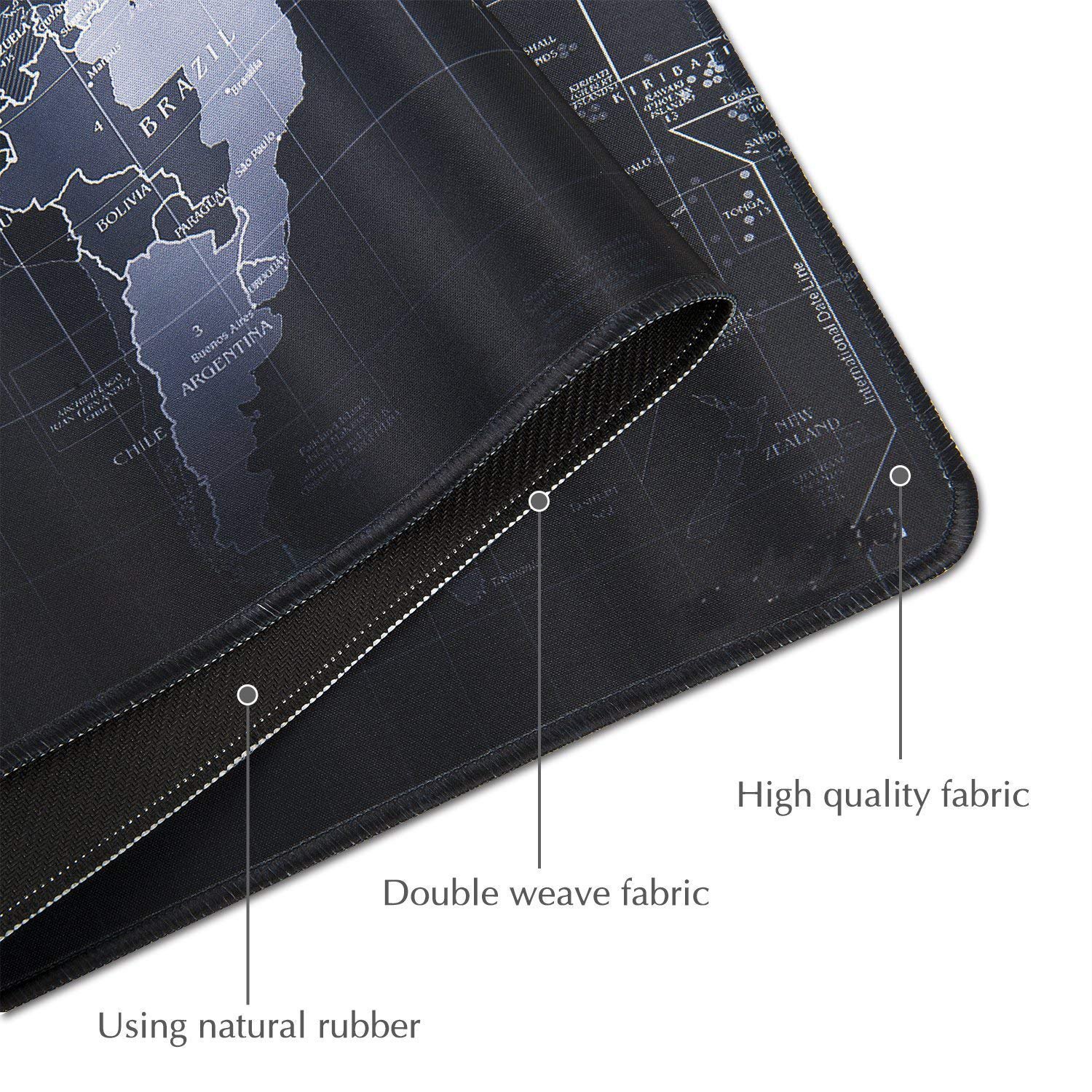 Tappetino Per Mouse Gaming XXL 900x400 Mm – Superficie Liscia, Base Antiscivolo E Rivestimento Impermeabile – Mappa1