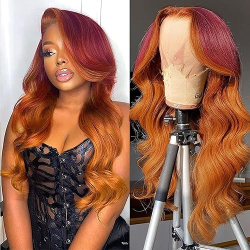 Miniatura 13 de haha Peluca de cabello humano verde oscuro de 13 x 6 pulgadas, peluca corta de encaje frontal HD, sin pegamento, pelucas cortas onduladas