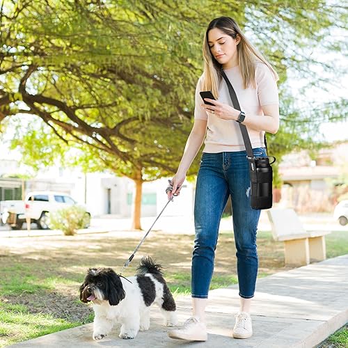 Miniatura 2 de OYATON Soporte universal para botella de agua con correa de hombro ajustable para caminar corto senderismo