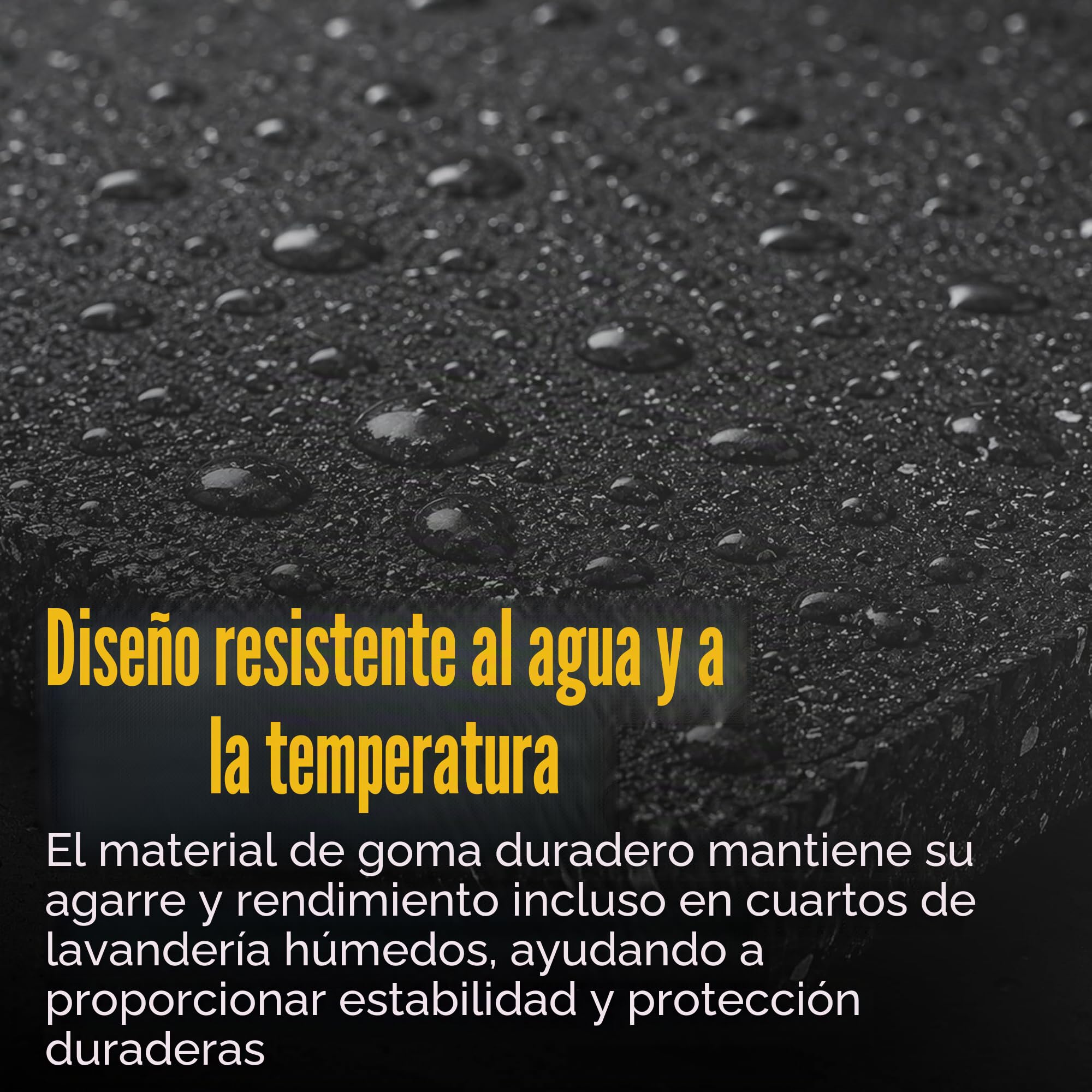 Alfombrilla antivibración para lavadora, 60 x 60 x 1,5 cm, goma para aislamiento de vibraciones, absorción de golpes, reducción de ruido, protección del suelo