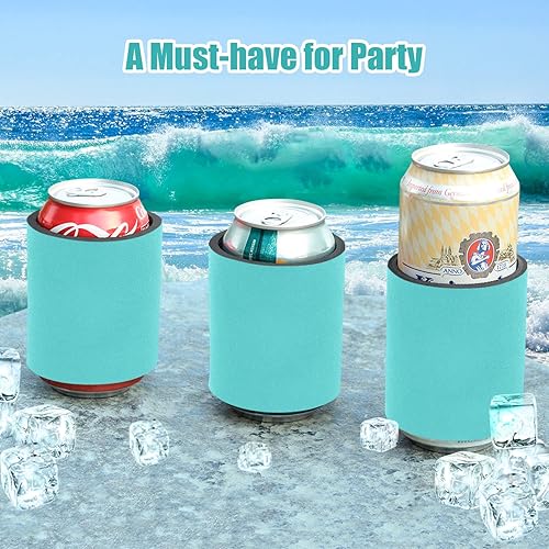 Miniatura 2 de Desing Wish Funda para enfriar latas estándar de 12 onzas, funda antideslizante para latasbotellastazas, soporte de mangas de resorte fuerte para