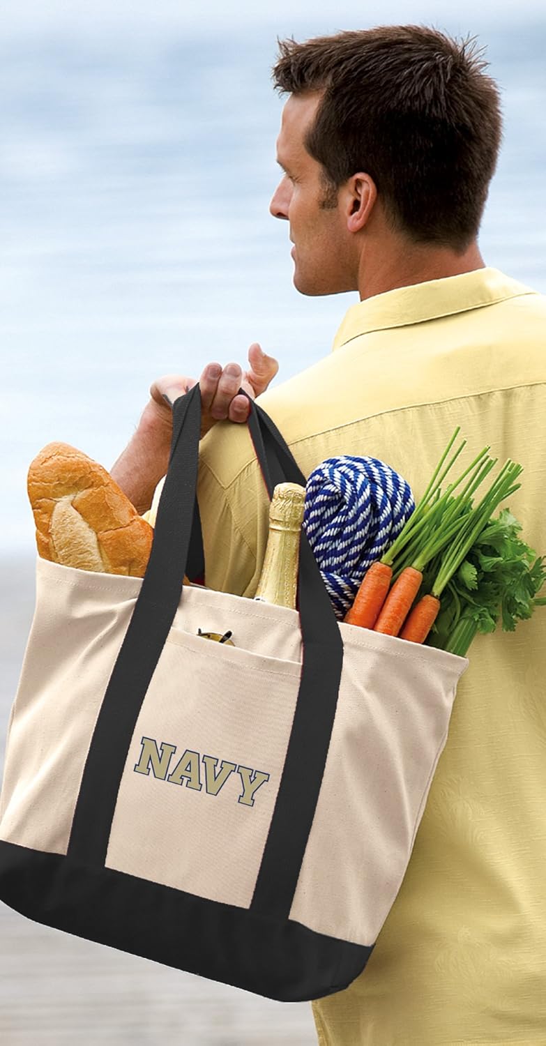Broad Bay USNA Navy Tote Bag or OFFICIAL Canvas Naval Academy Totes