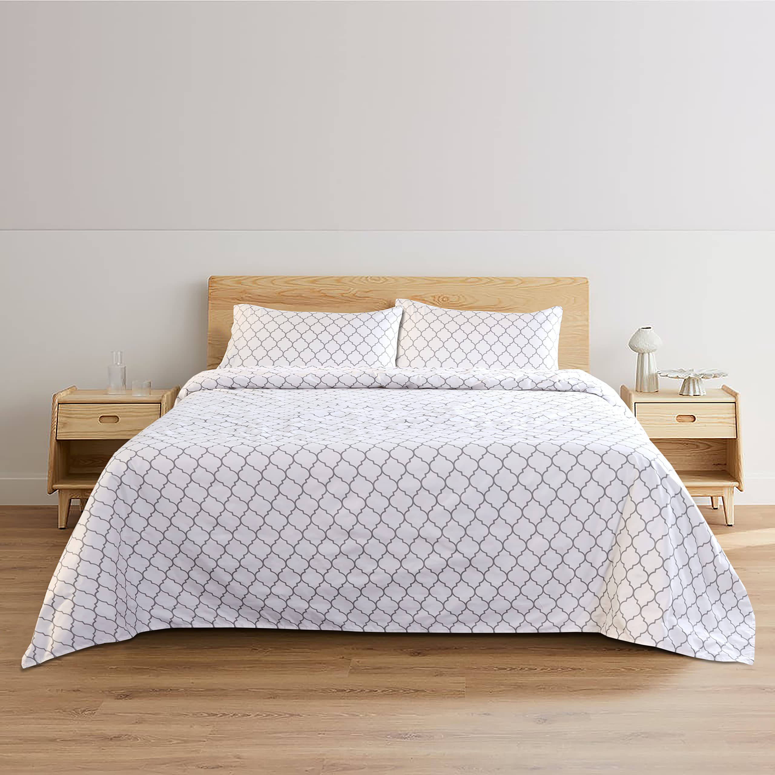 VISI-ONE BLC Queen Bettlaken-Set Aus Superweicher Mikrofaser (1800 Fadenzahl) – Mit Tiefen Taschen Bis 38,1 Cm, Knitterfrei & Atmungsaktiv
