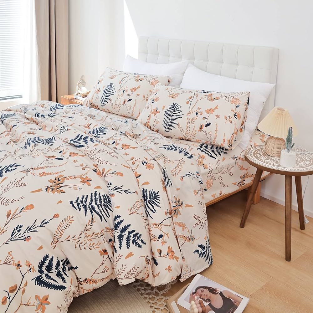 Amazon.com: JSD Boho Floral Printed Sheet Set King Size, 4